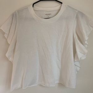 Flutter Sleeve White Tee!